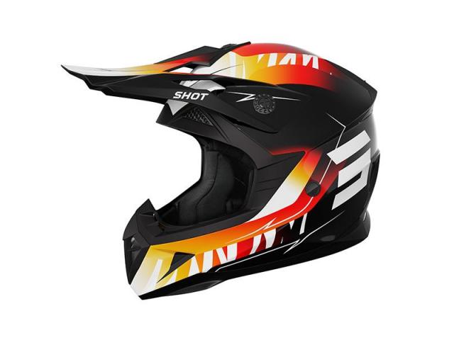 Casco Shot Bambino Pulse Nero-Arancio