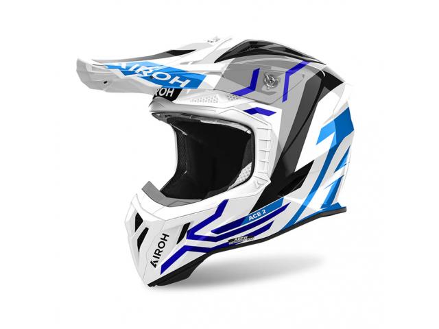 Casco Airoh Aviator Ace 2 Ground Blue Gloss