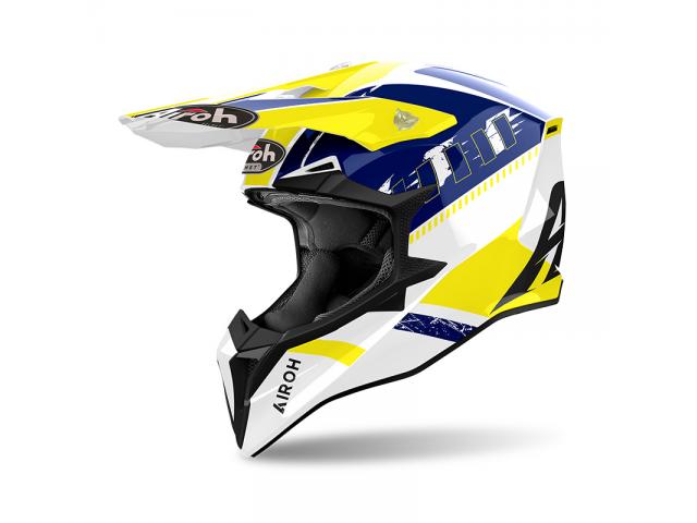 Casco Airoh Wraap Feel Yellow/Blue Gloss 