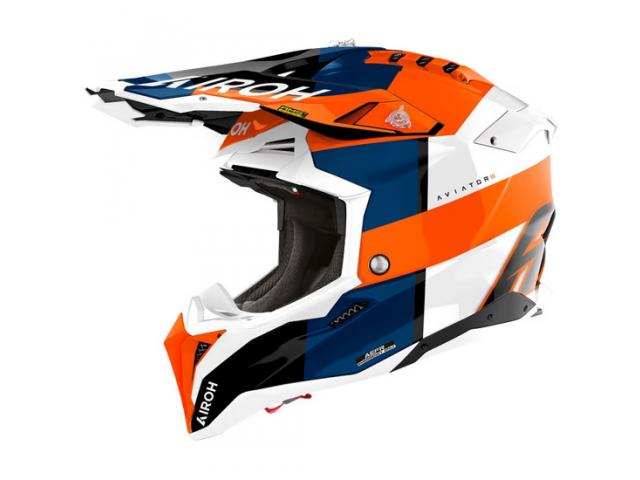 Casco Airoh Aviator 3 Monarch Arancio