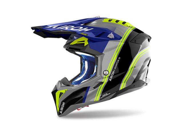 Casco Airoh Aviator 3 Hima Blu